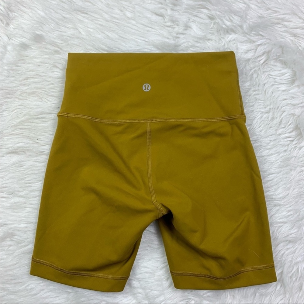 Lululemon Wunder Train High-Rise Biker Short 6" Gold Spice